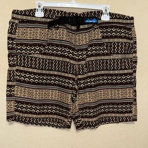 Kavu Men's Tribal Pattern Shorts - Black and Tan